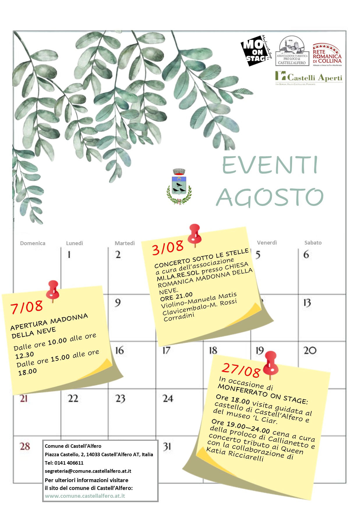 eventi agosto