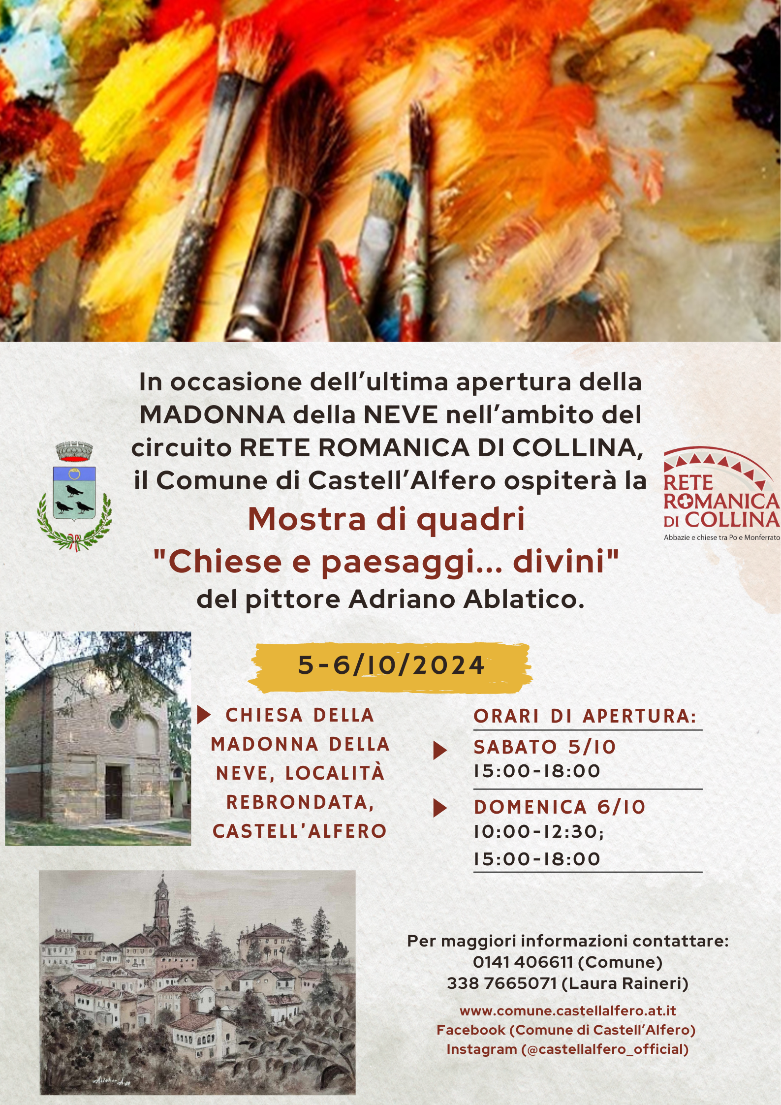 Mostra di quadri alla Madonna della Neve